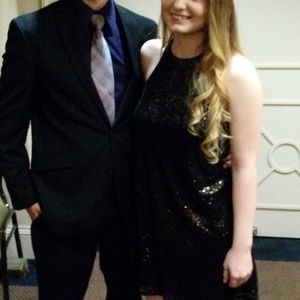 Short sparkly black dress